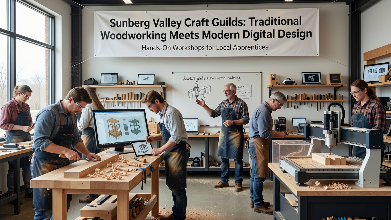 Sunberg Valley Craft Guilds Merge Traditional Woodworking with Digital Tools in Apprentice Workshops